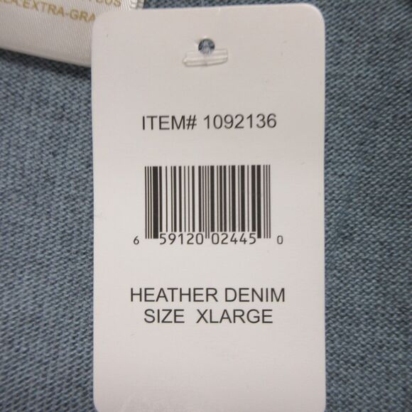 MATTY M Duster Open Front Knit Cardigan Sweater Size XL Heather Denim Blue NWT - Picture 5 of 9